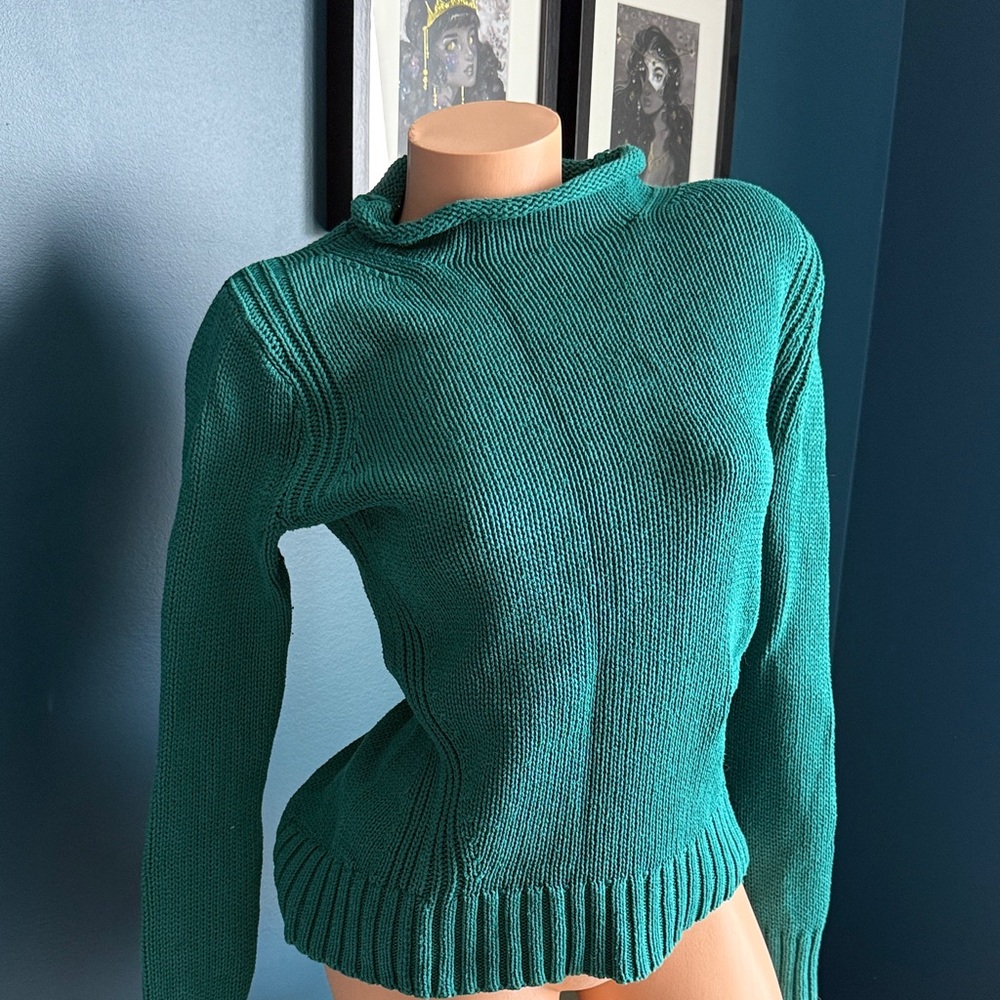 JCrew Emerald Green Rollneck Sweater XS